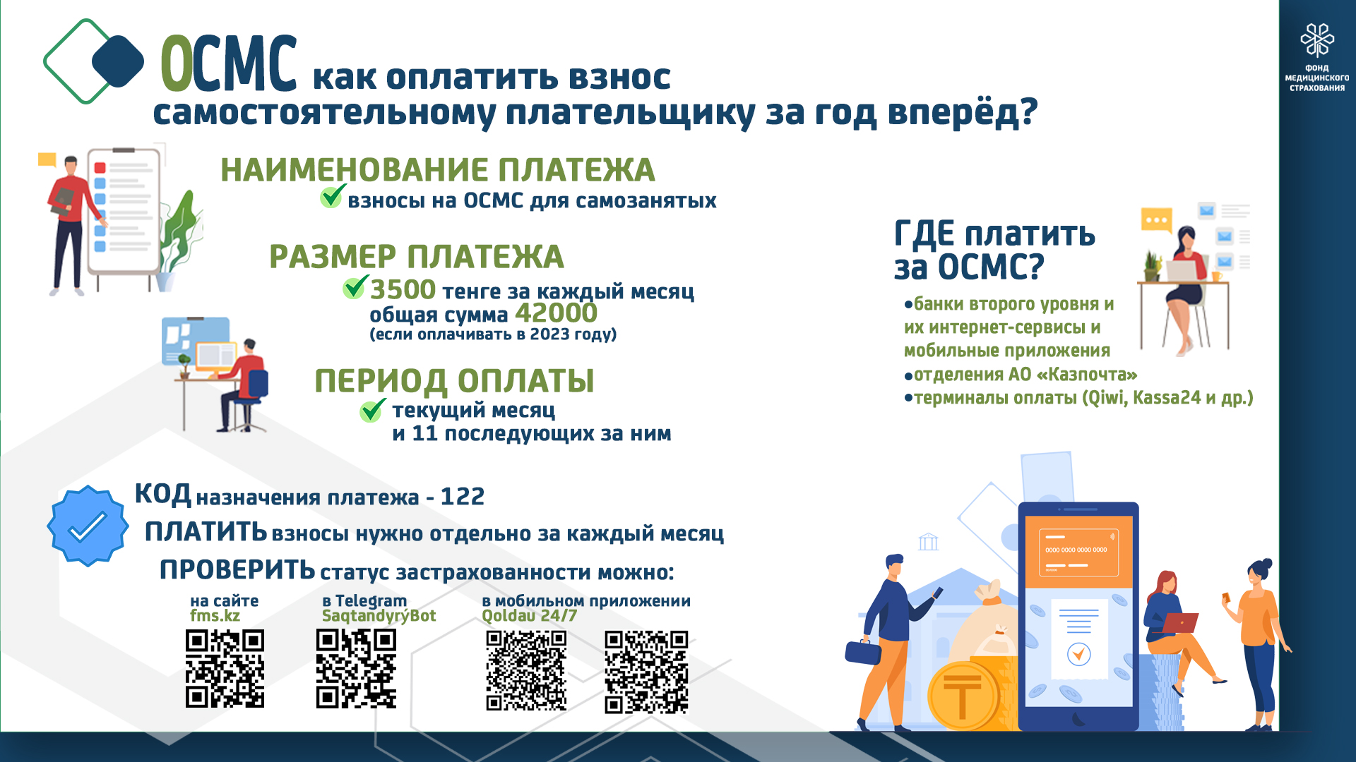 Восточно-Казахстанский Областной Реабилитационный Центр - Взносы на ОСМС:  кому и сколько платить в 2023 году